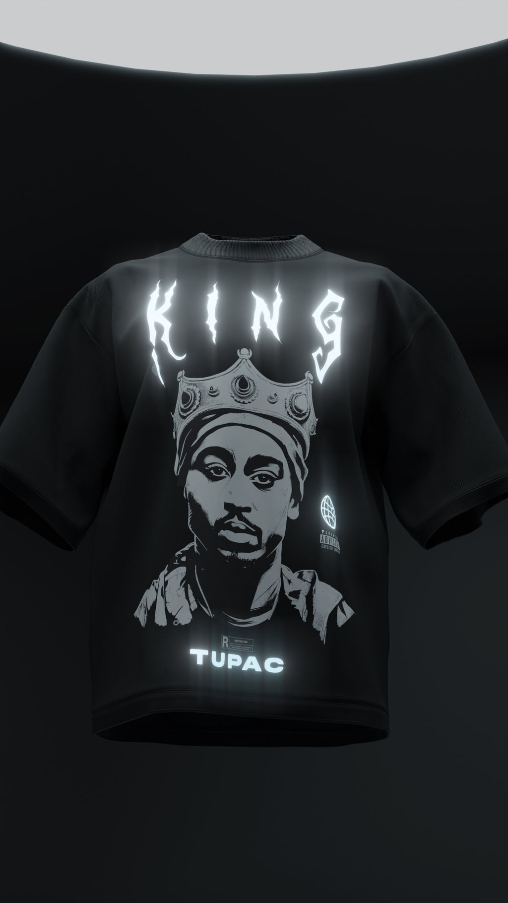 Tupac Reflective Oversized Tee