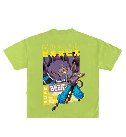 Beerus Designed Oversized T-Shirt