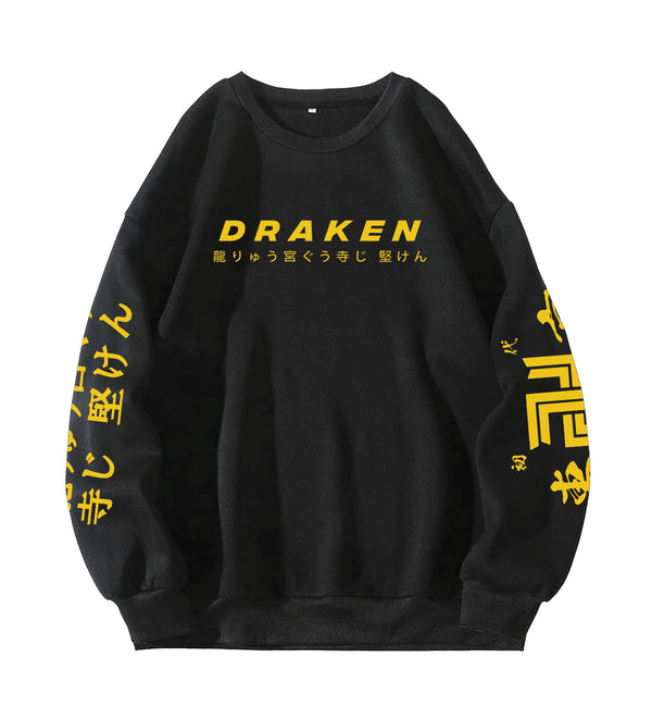 Draken Kun Oversized Designed Sweatshirt