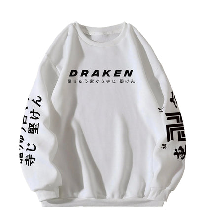 Draken Kun Oversized Designed Sweatshirt