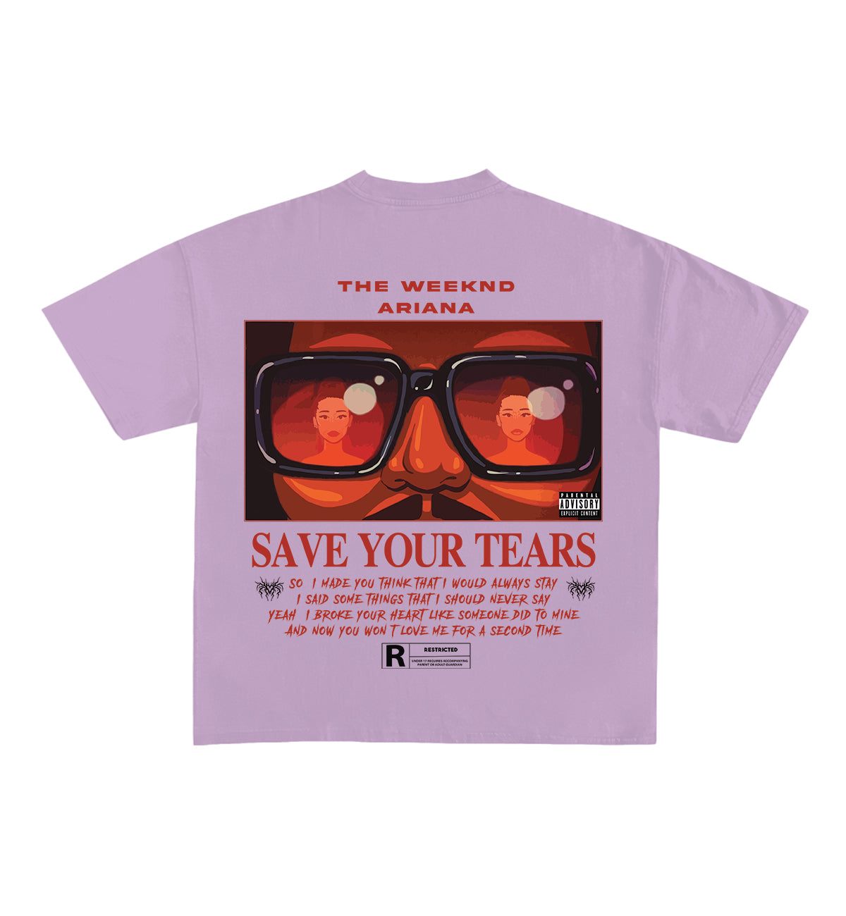 Save Your Tears Designed Oversized Tee