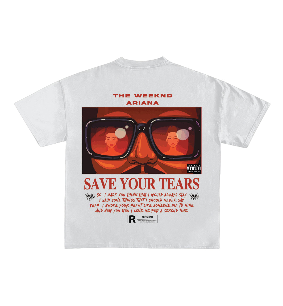 Save Your Tears Designed Oversized Tee
