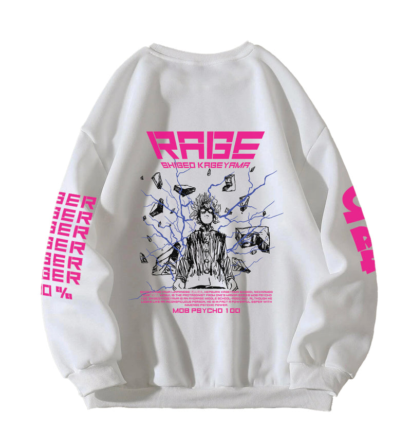 Mob Psycho Crazy Designed Oversized Sweatshirt